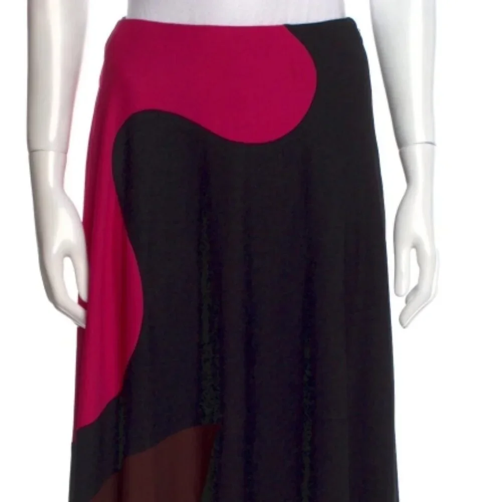 Tory Burch  Colorblock Knit Midi Skirt in Black XS $ 998